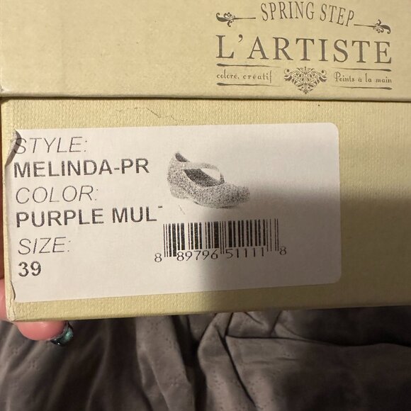 L’Artiste by Spring Step Melinda Mary Jane Shoes EU 40 Purple & Brown Leather - Picture 7 of 7
